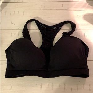 PINK black sports bra